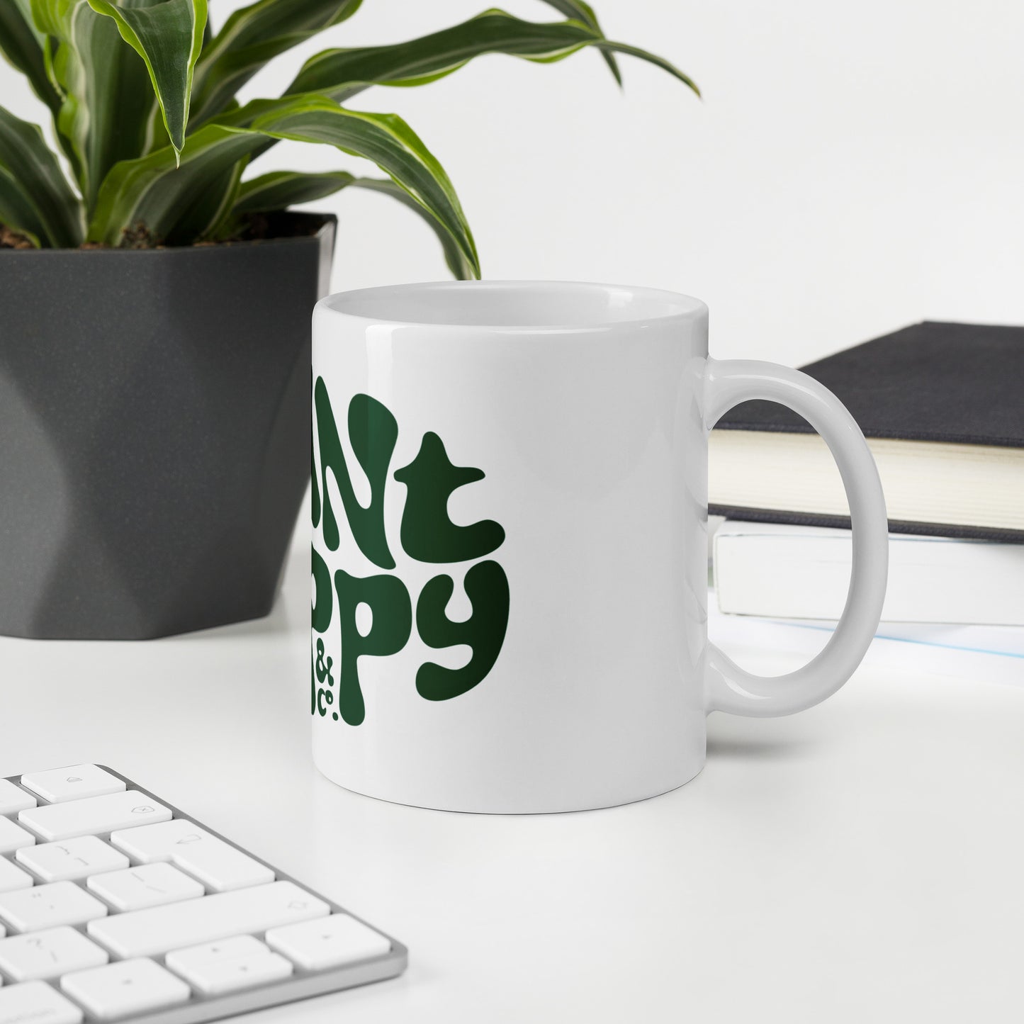 White Plant Pappy mug